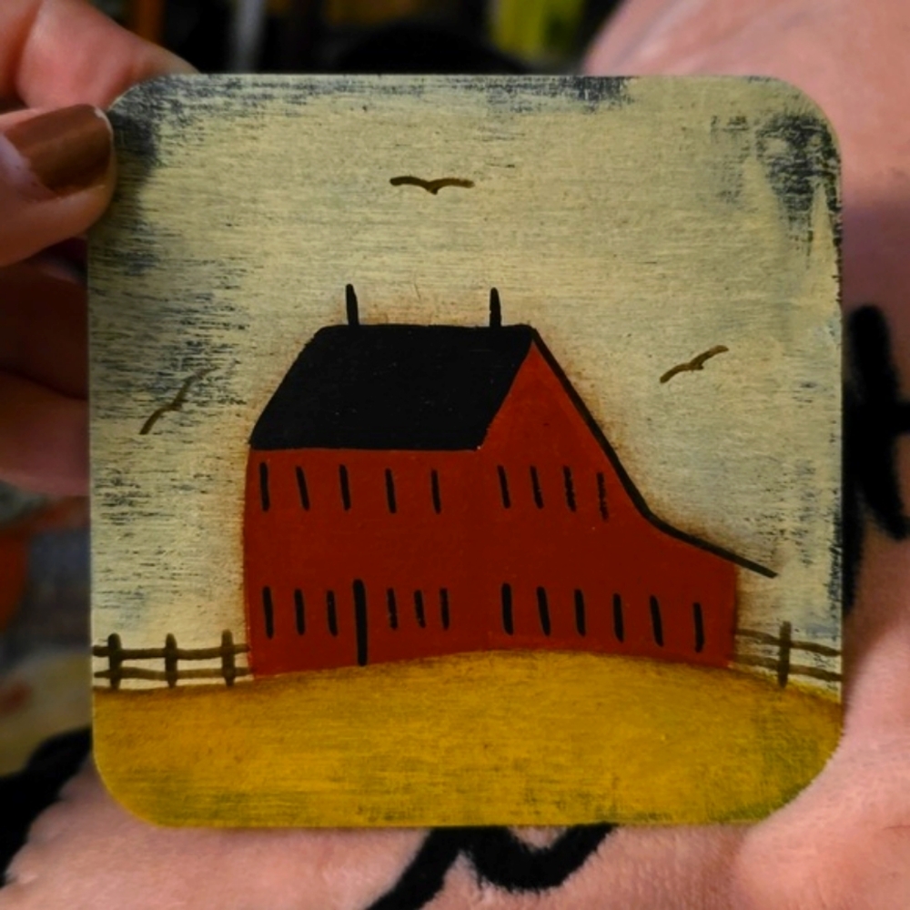 Handpainted Set of 6 Beautiful Coasters of New England style homes 🏡 - Picture 9 of 10